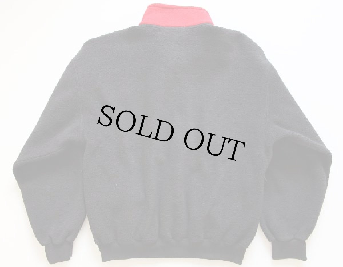 画像2: 90s カナダ製 POLO SPORTポロ スポーツ ラルフローレン USA & 星条旗 プルオーバー フリース 黒 S (2)