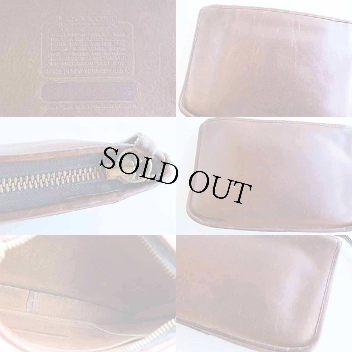 画像3: 70s USA製 COACH オールド コーチ レザー クラッチバッグ 茶★2223 (3)
