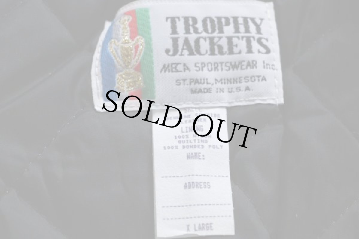 画像4: デッドストック★80s USA製 TROPHY JACKETS オールレザー スタジャン 赤 XL (4)