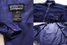 画像3: 90s USA製 patagoniaパタゴニア シンチラ オーバーシャツ フリースシャツジャケット 青紫 M (3)