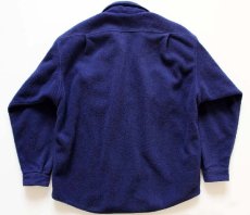 画像2: 90s USA製 patagoniaパタゴニア シンチラ オーバーシャツ フリースシャツジャケット 青紫 M (2)