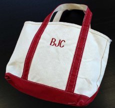 画像1: USA製 L.L.Bean BOAT AND TOTE キャンバス トートバッグ 赤 M★ミディアム (1)