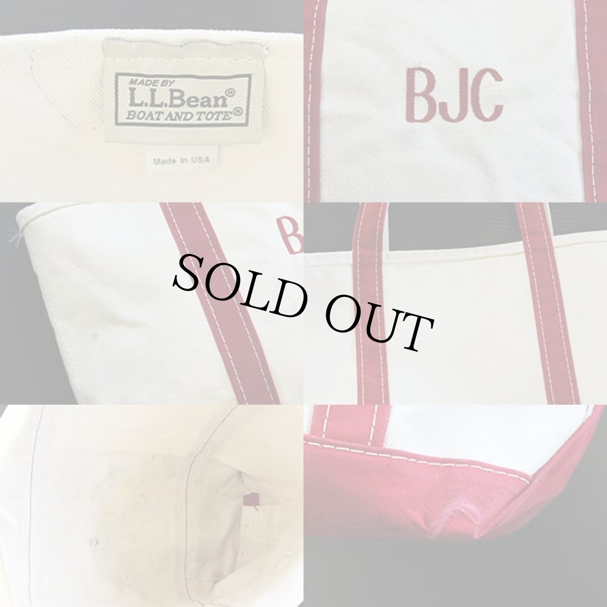 画像3: USA製 L.L.Bean BOAT AND TOTE キャンバス トートバッグ 赤 M★ミディアム (3)