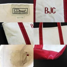 画像3: USA製 L.L.Bean BOAT AND TOTE キャンバス トートバッグ 赤 M★ミディアム (3)