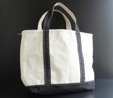 画像1: USA製 L.L.Bean BOAT AND TOTE キャンバス トートバッグ ジップトップ 黒 M★ミディアム (1)