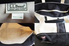 画像3: USA製 L.L.Bean BOAT AND TOTE キャンバス トートバッグ ジップトップ 黒 M★ミディアム (3)