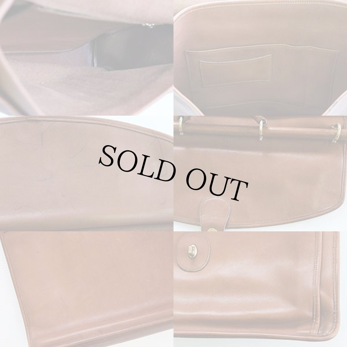 画像3: USA製 COACH オールド コーチ 2WAY レザー ブリーフケース 茶★5266 (3)