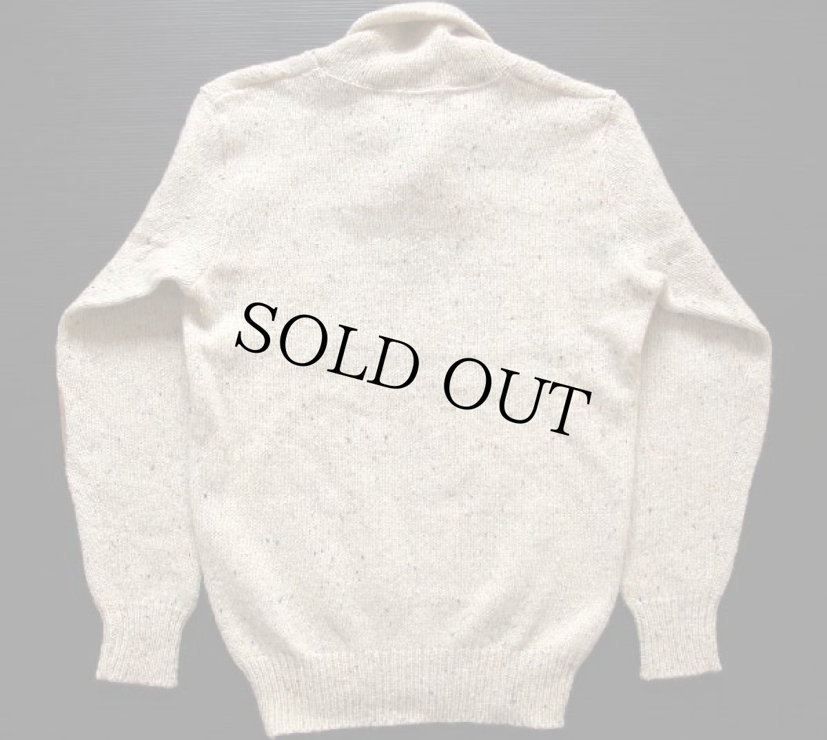 画像2: 90s USA製 Winona Knits ショールカラー エルボーパッチ付き ウールニット セーター M (2)