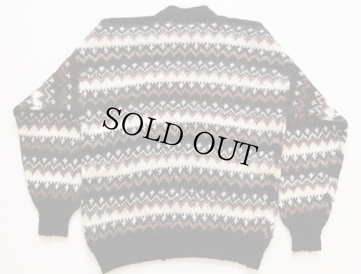 画像2: フォークロア柄アルパカ ニットセーター (2)