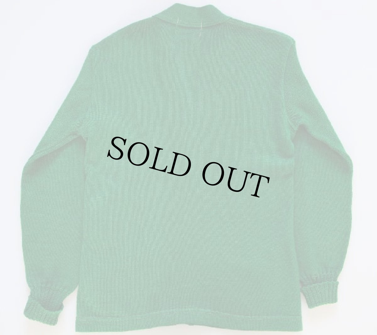 画像2: 40s deauville レタードカーディガン 緑 (2)