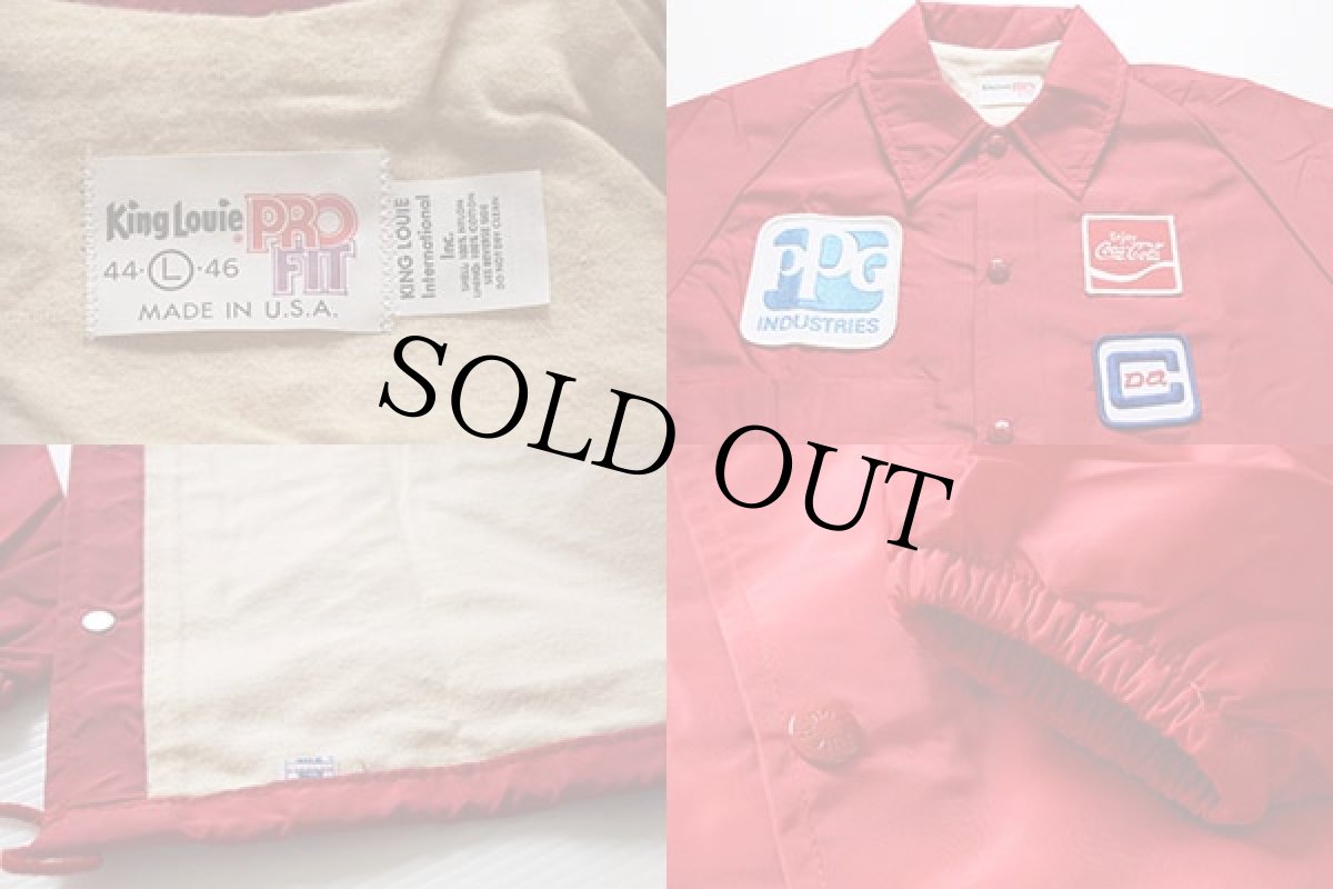 画像3: デッドストック★80s King Louieキングルイ コーラ パッチ付き コーチジャケット L (3)