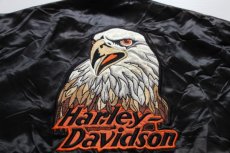 画像3: 80s USA製 HARLEY-DAVIDSONハーレーダビッドソン サテンジャケット M 黒 (3)