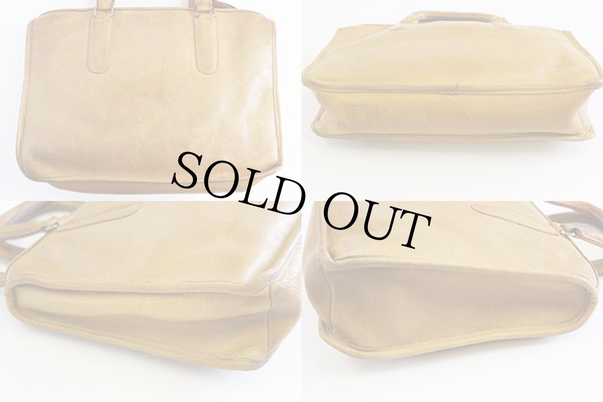 画像2: 70s USA製 COACH オールド コーチ レザー ブリーフケース 薄茶★9909 (2)