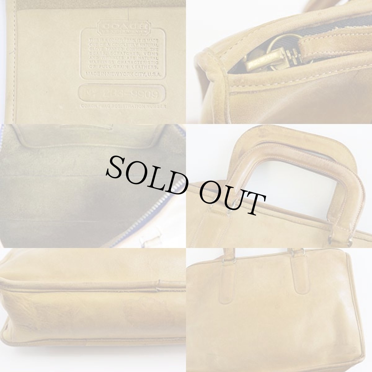 画像3: 70s USA製 COACH オールド コーチ レザー ブリーフケース 薄茶★9909 (3)