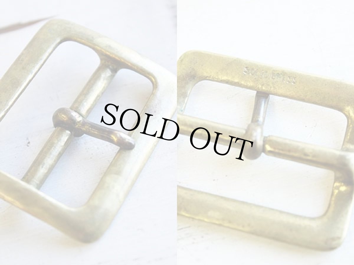 画像3: ビンテージ ギャリソンベルト ブラス バックル (3)