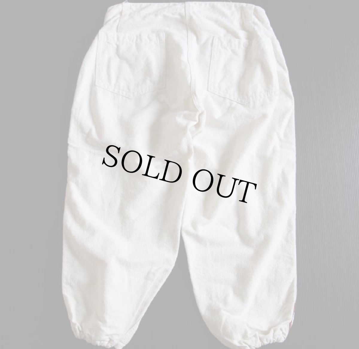 画像2: 50s ウール ベースボールパンツ 白 32 (2)