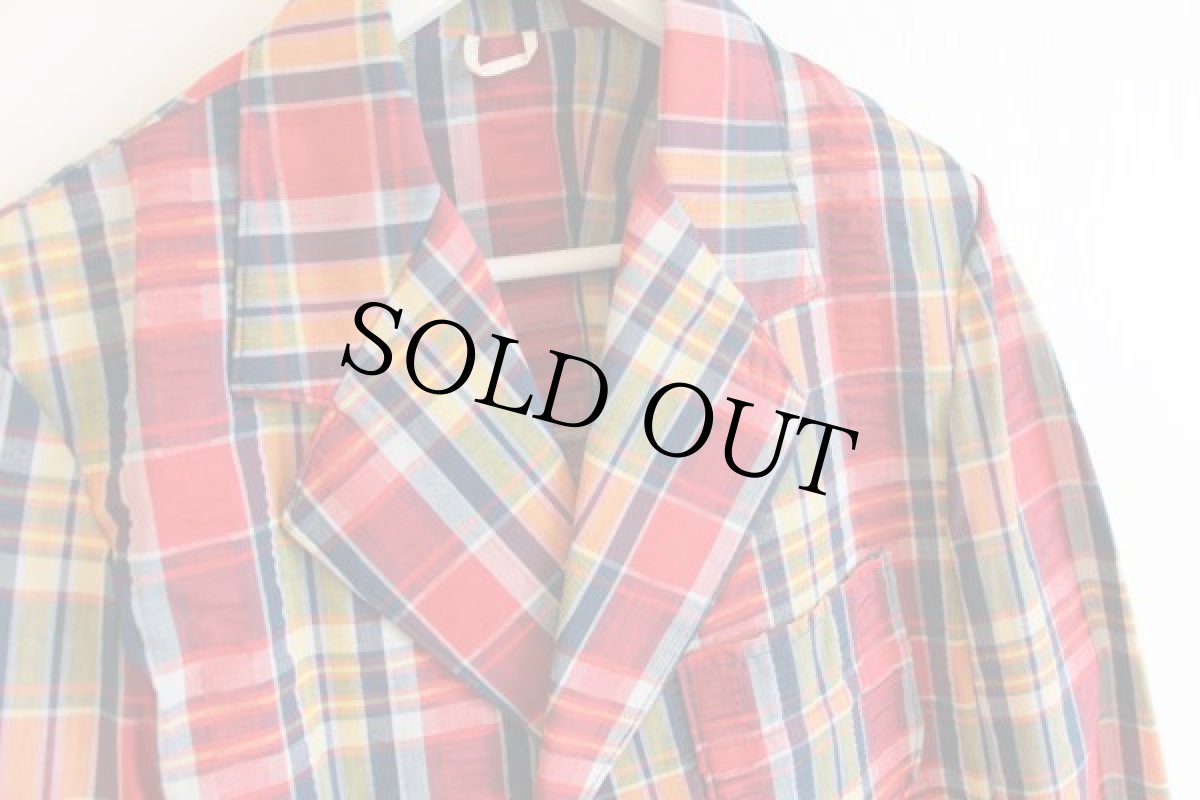 画像3: USA製 Piper マドラスチェック テーラードジャケット 40R (3)