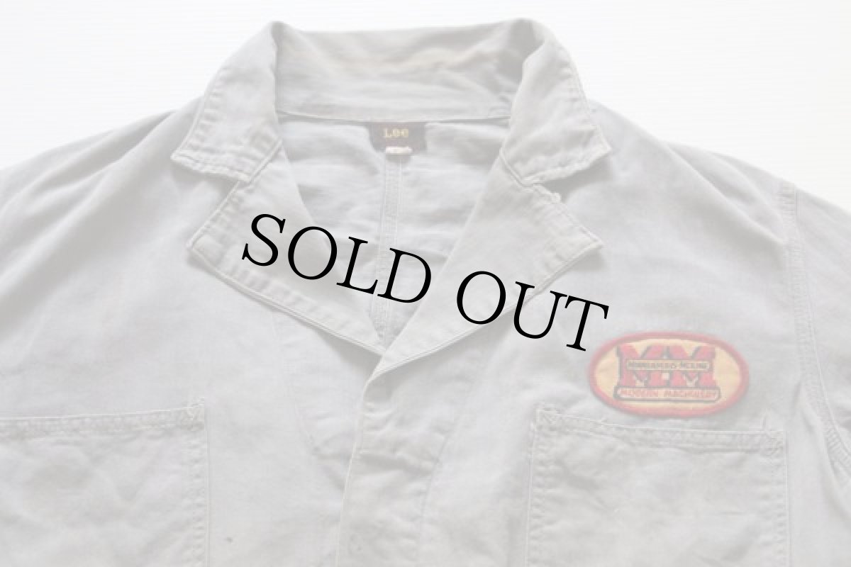 画像2: 50s Leeリー 赤タグ HBT ヘリンボーンツイル ショップコート 44 (2)