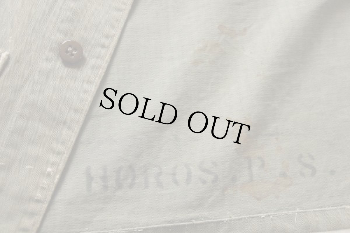 画像4: 40s 米軍 USMC M-41 HBT ヘリンボーンツイル ジャケット ボロ★カバーオール (4)