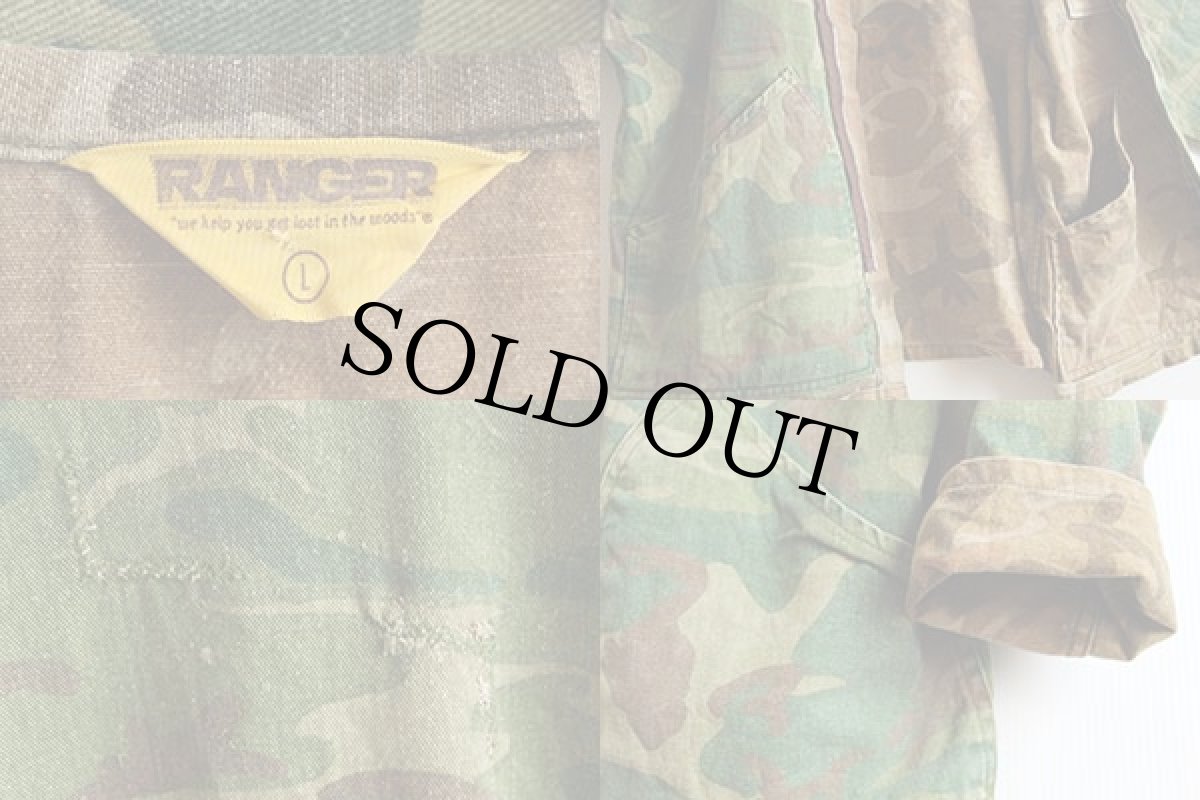 画像4: 70s RANGER 迷彩 リバーシブル コットン ハンティングジャケット L (4)