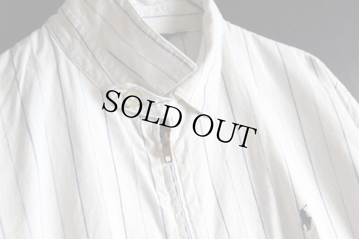 画像3: 80s ポロ ラルフローレン ストライプ チンスト付き コットンジャケット M (3)