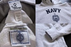 画像4: USA製 The Cotton Exchange NAVY リバースウィーブ スウェットパーカー XS (4)