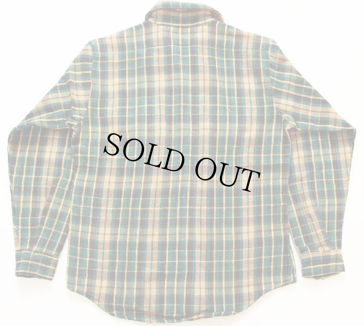 画像2: 70s USA製 FIVE BROTHERファイブブラザー コットン フランネルシャツ M (2)