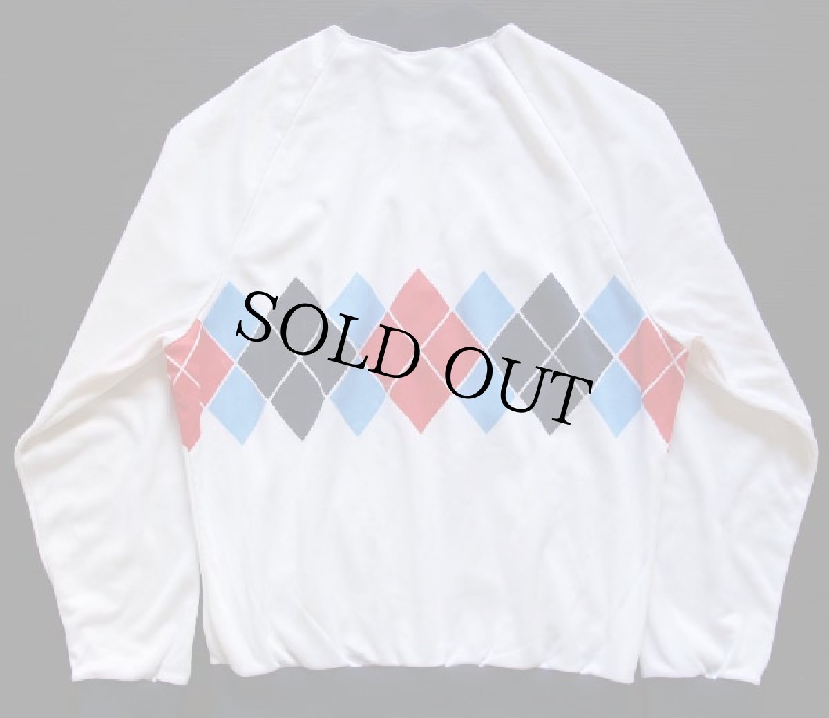 画像2: 80s USA製 adidasアディダス トレフォイル ロゴ刺繍 アーガイル柄 イワンレンドル トラックジャケット M★ジャージ (2)