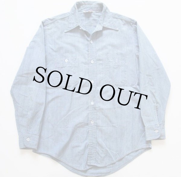 70s King Kole コットン シャンブレーシャツ M - Sixpacjoe Web Shop