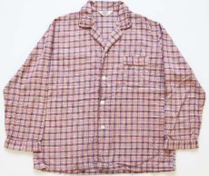 画像2: 70s JCPenney プリントネル パジャマ シャツ&パンツ セット L (2)