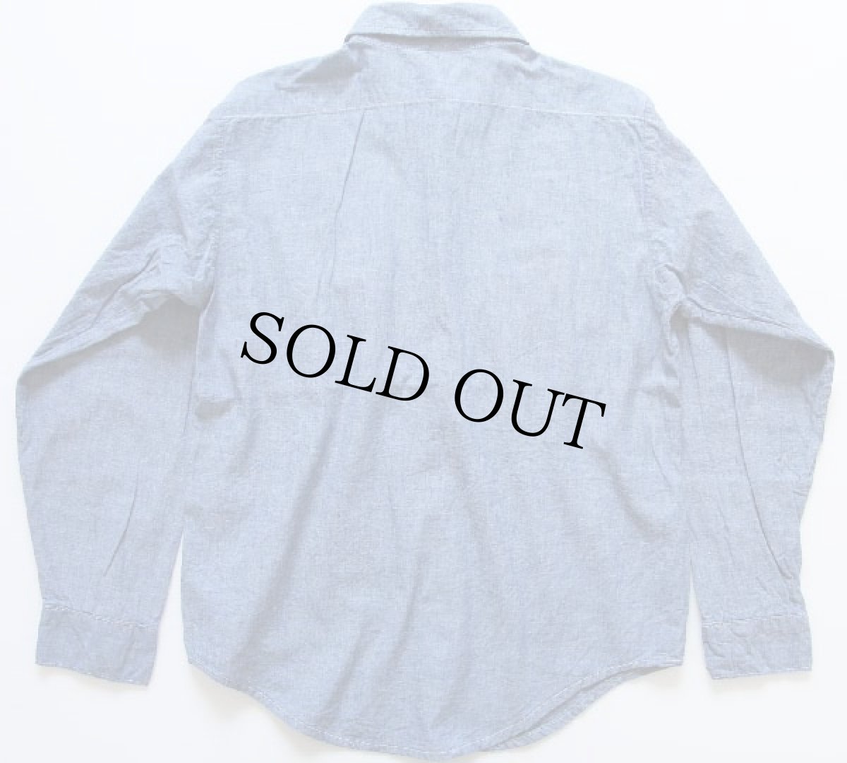 画像2: 80s USA製 FIVE BROTHERファイブブラザー シャンブレーシャツ M (2)