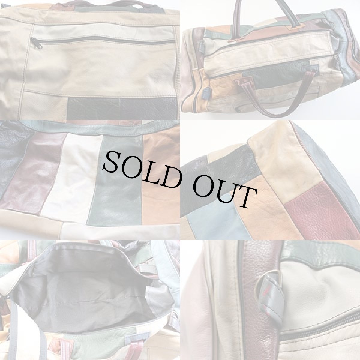 画像3: オールド クレイジー レザー ボストンバッグ (3)