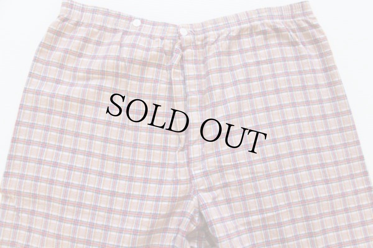 画像5: 70s JCPenney プリントネル パジャマ シャツ&パンツ セット L (5)