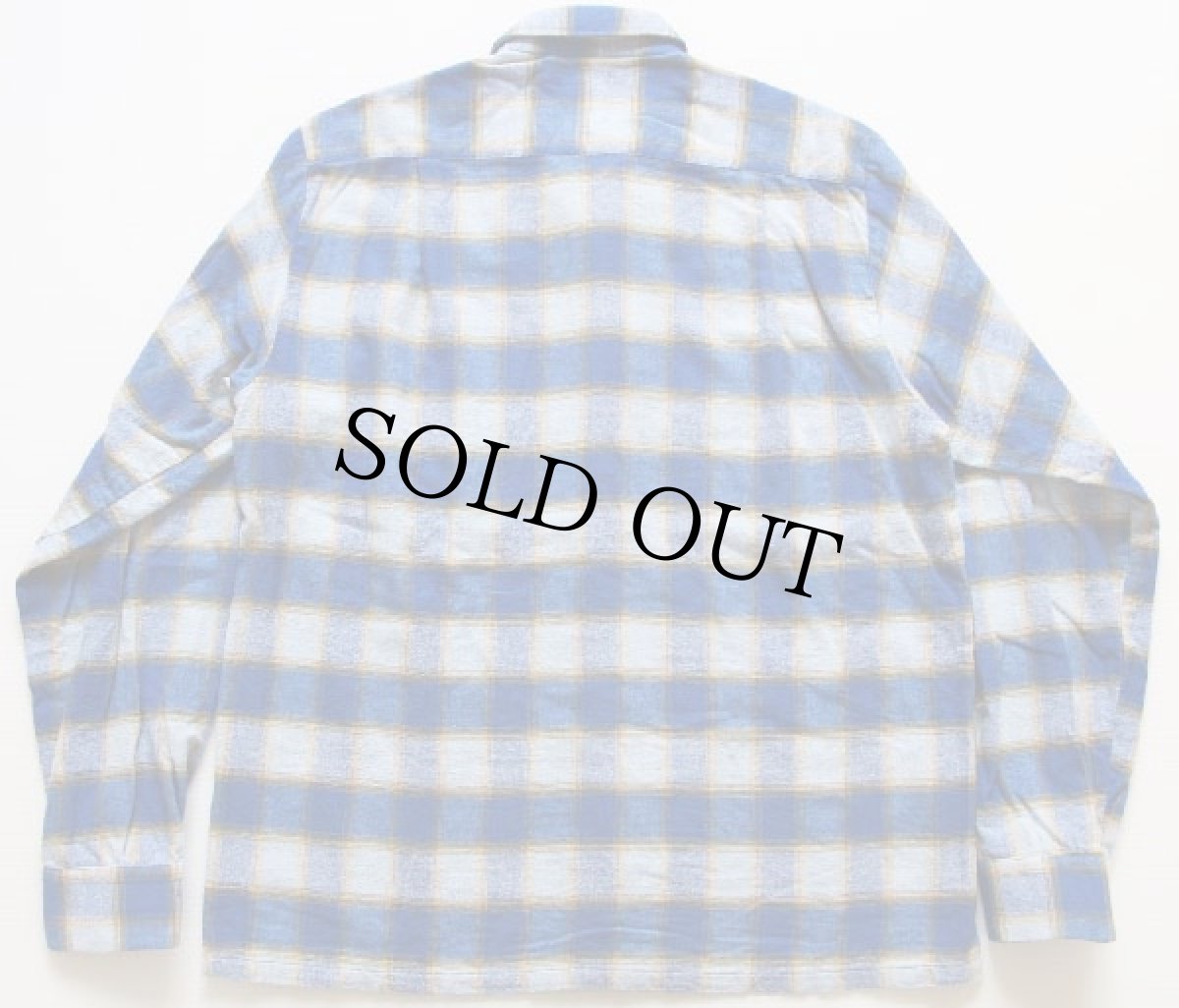 画像2: 60s Masterweaves ライトネル オープンカラーシャツ M (2)