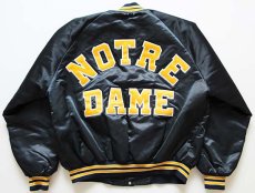 画像2: 90s USA製 Chalk Line NOTRE DOME ナイロンスタジャン XL 紺 (2)