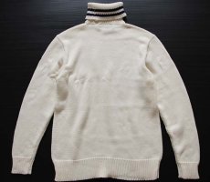 画像2: 90s POLO SPORTポロ スポーツ ラルフローレン ワンポイント タートルネック コットンニット セーター M (2)