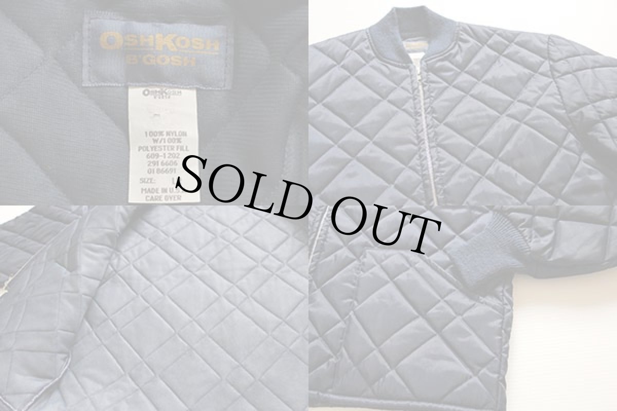 画像3: USA製 OSHKOSH B'GOSH キルティングジャケット LR 紺 (3)
