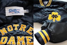 画像3: 90s USA製 Chalk Line NOTRE DOME ナイロンスタジャン XL 紺 (3)