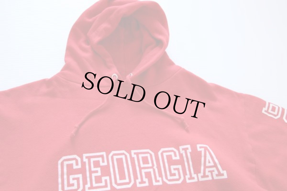 画像3: 80s USA製 GEORGIA BULLDOGS スウェットパーカー 赤 L (3)