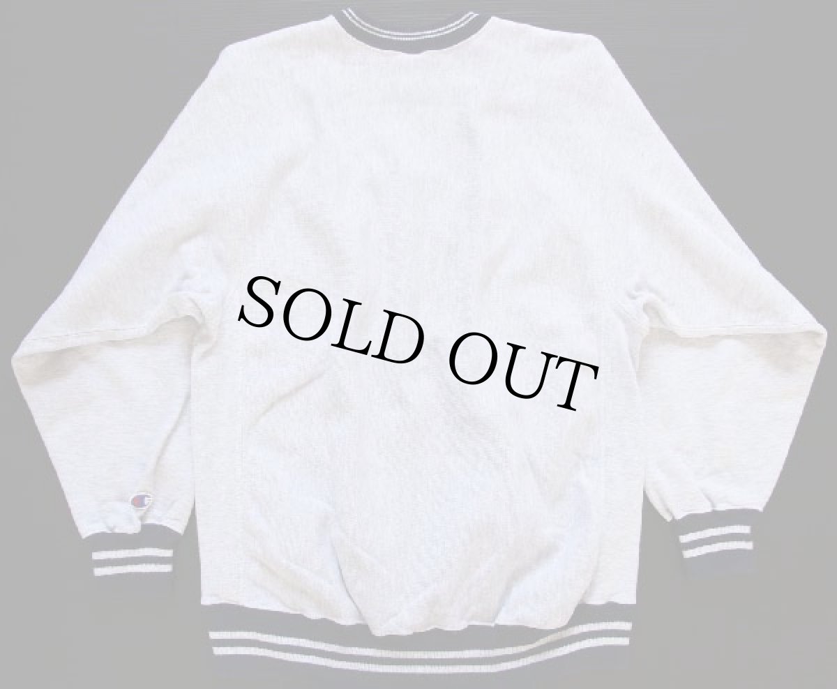画像2: 90s USA製 Championチャンピオン スクリプト ビッグロゴ刺繍 リブライン リバースウィーブ スウェット XL (2)