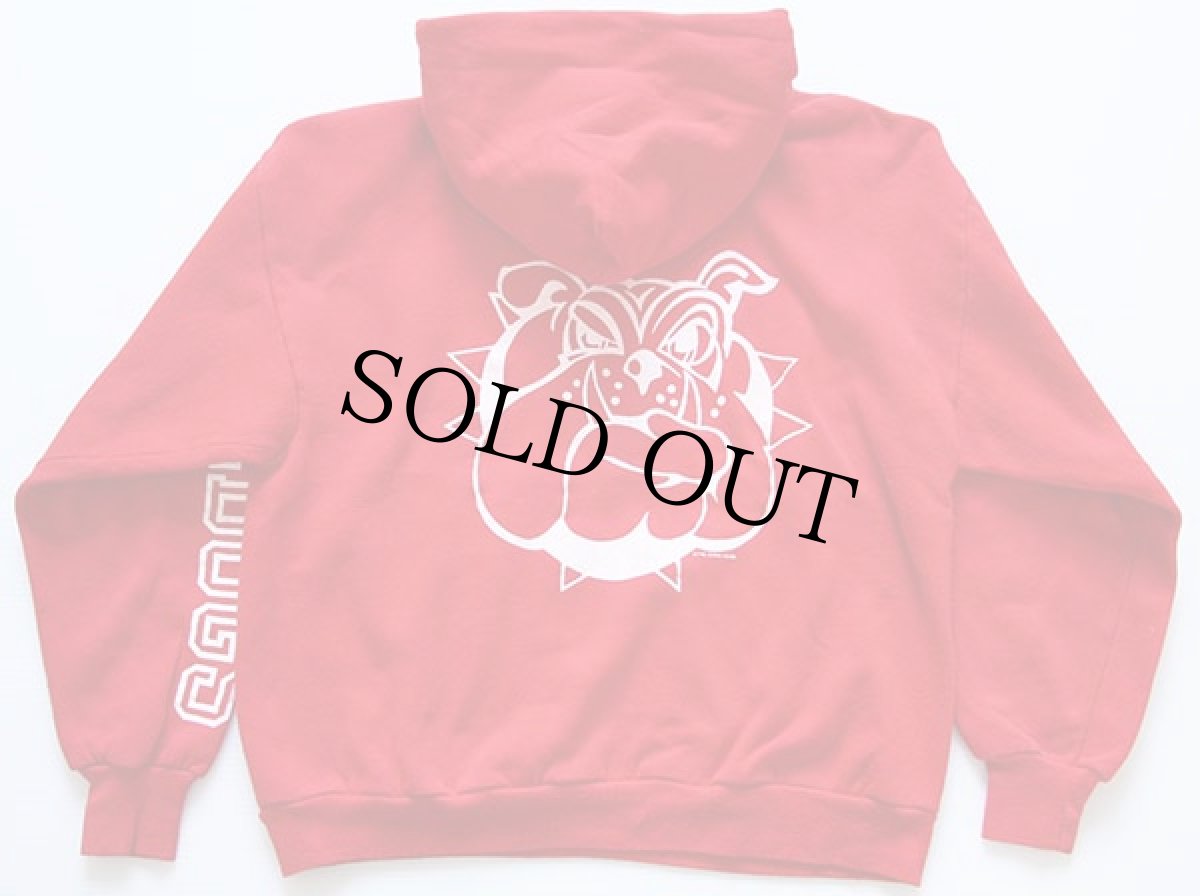 画像2: 80s USA製 GEORGIA BULLDOGS スウェットパーカー 赤 L (2)