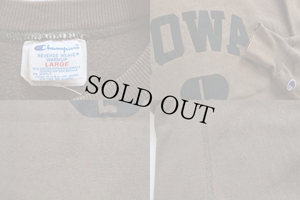 画像3: 80s USA製 Championチャンピオン IOWA リバースウィーブ スウェット L (3)