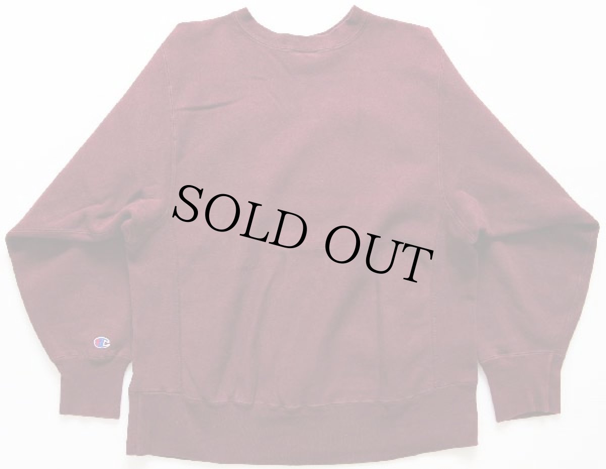 画像2: 80s USA製 Championチャンピオン リバースウィーブ スウェット バーガンディ M (2)