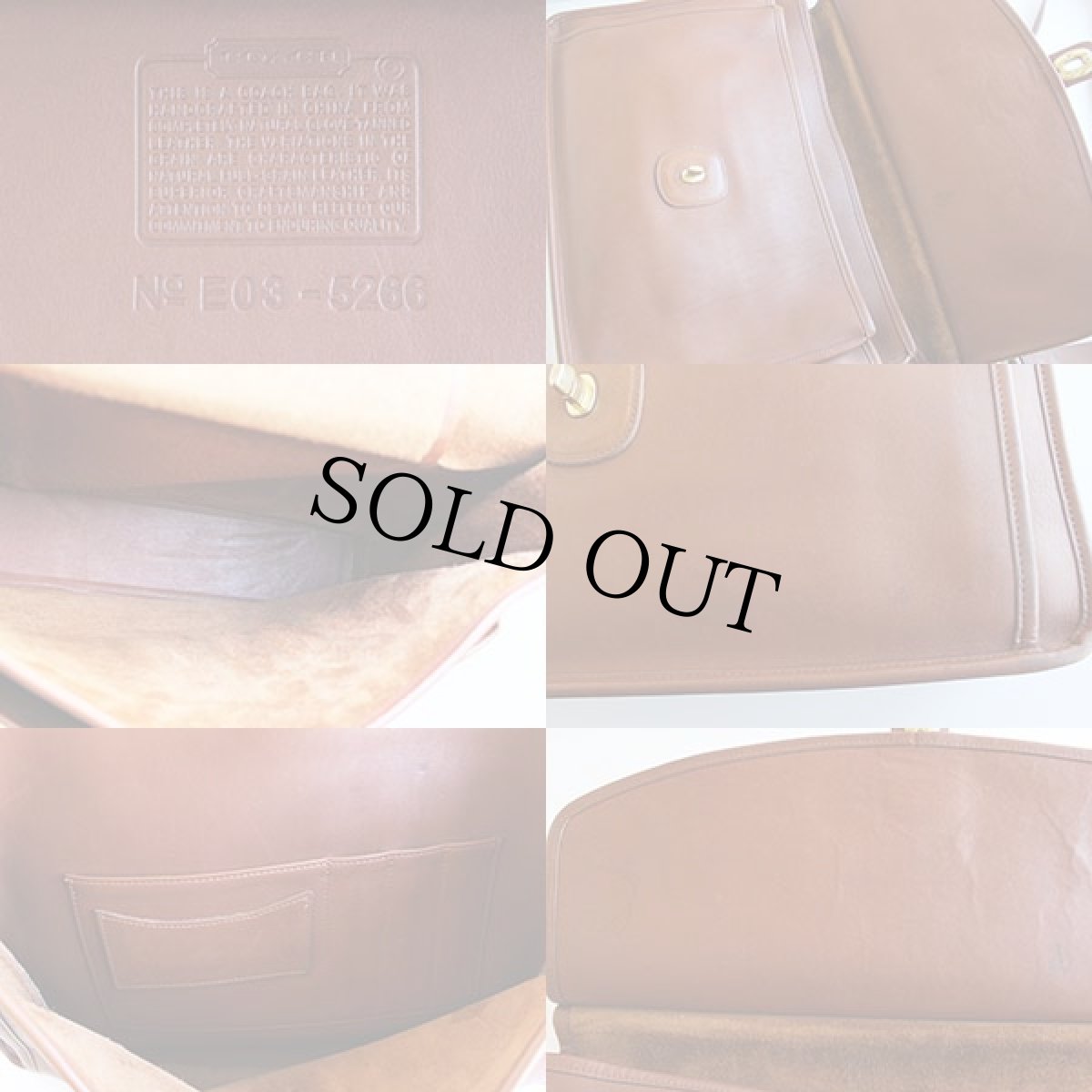 画像4: COACH コーチ レザー 2WAY ブリーフケース 茶★5266 	 (4)