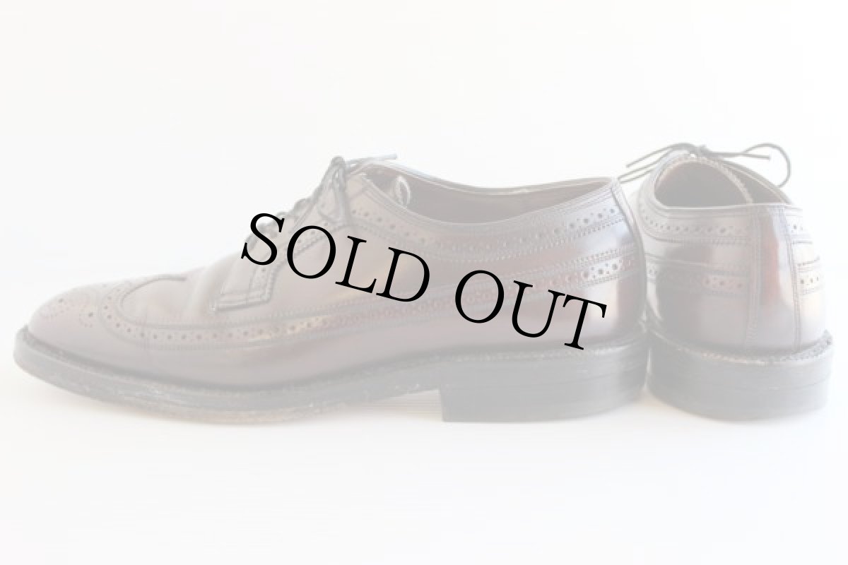 画像2: USA製 Johnston & Murphy ジョンストン&マーフィー ウイングチップ レザーシューズ バーガンディ★革靴 (2)