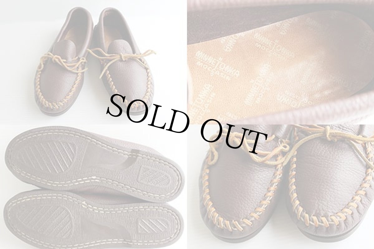 画像3: MINNETONKAミネトンカ モカシン レザーシューズ 茶 (3)