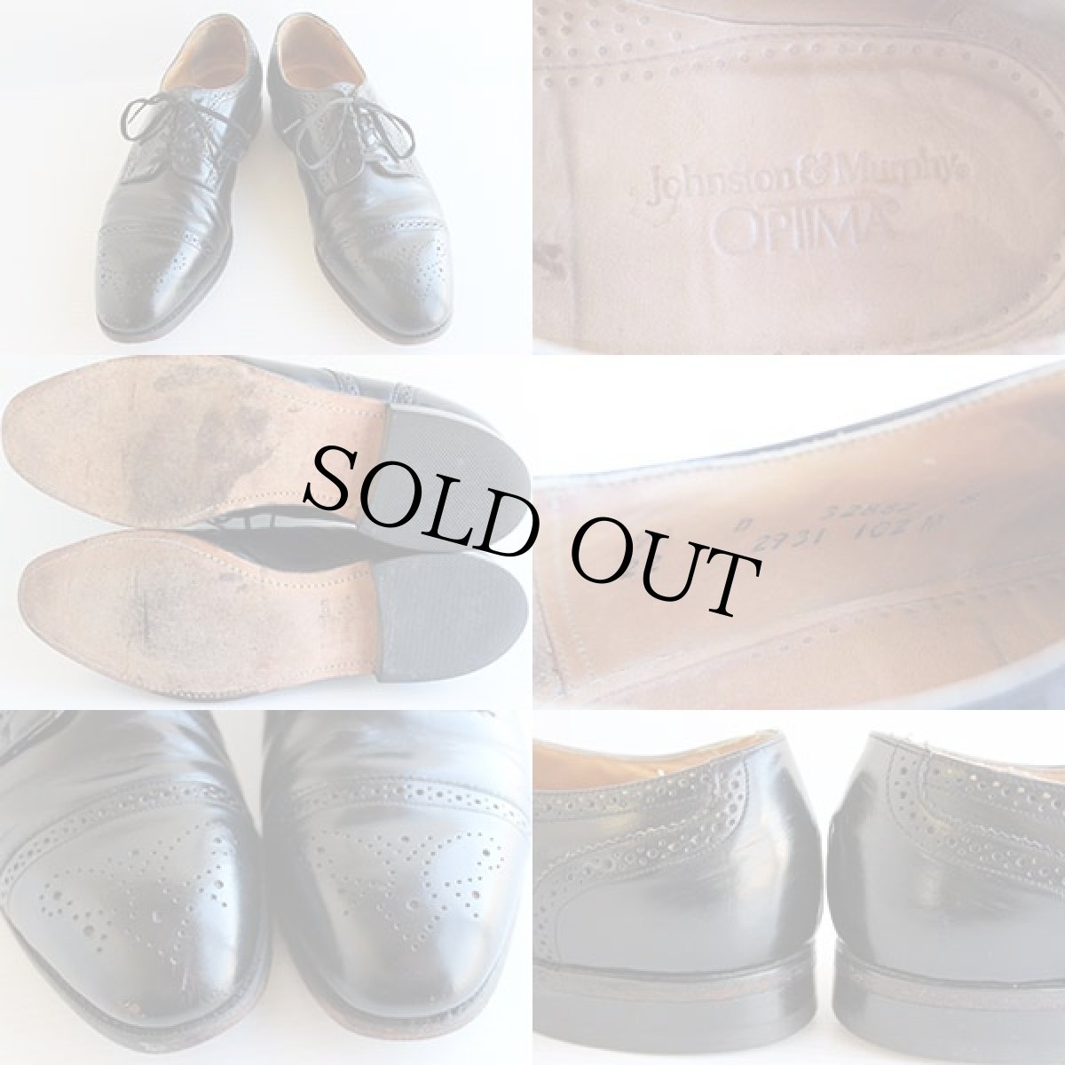 画像3: Johnston & Murphy ジョンストン&マーフィー ストレートチップ レザーシューズ 黒 9.5★革靴 (3)