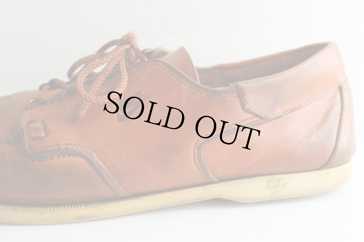 画像7: 80s NIKEナイキ モカシン レザーシューズ 茶 9 (7)