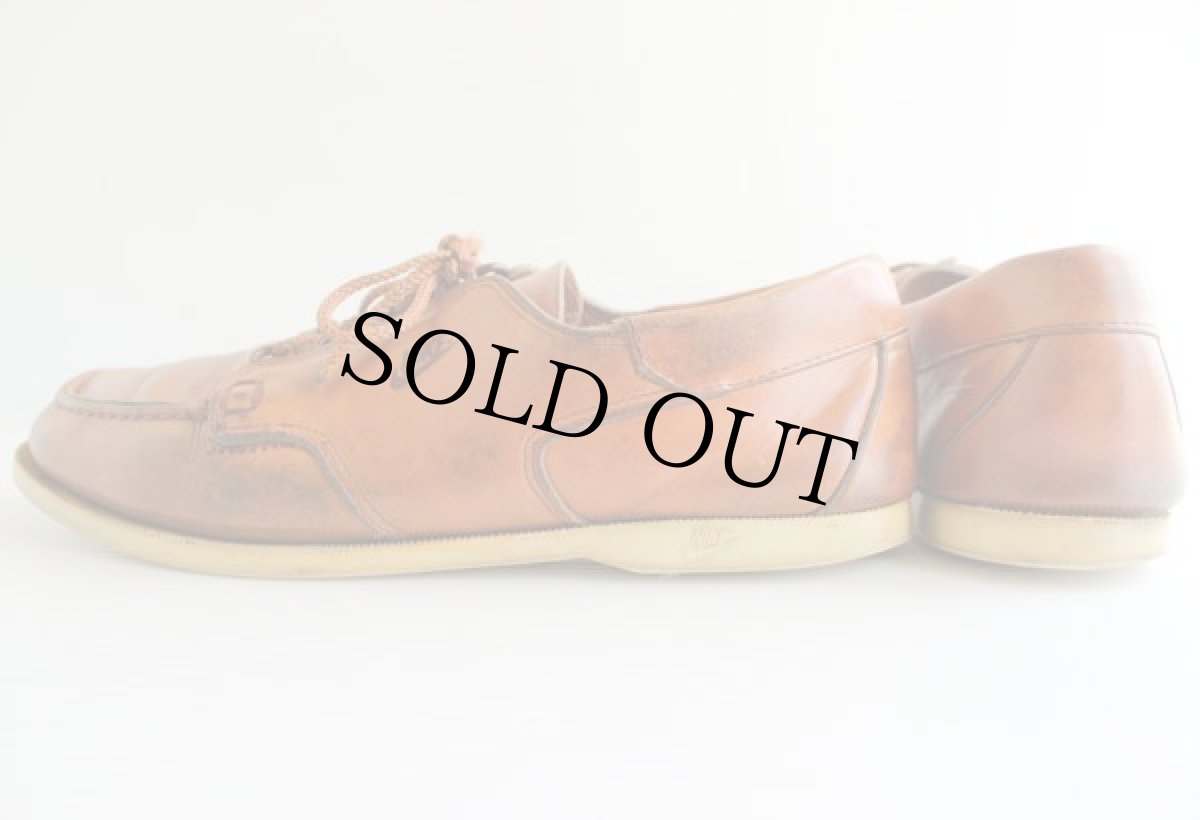 画像2: 80s NIKEナイキ モカシン レザーシューズ 茶 9 (2)