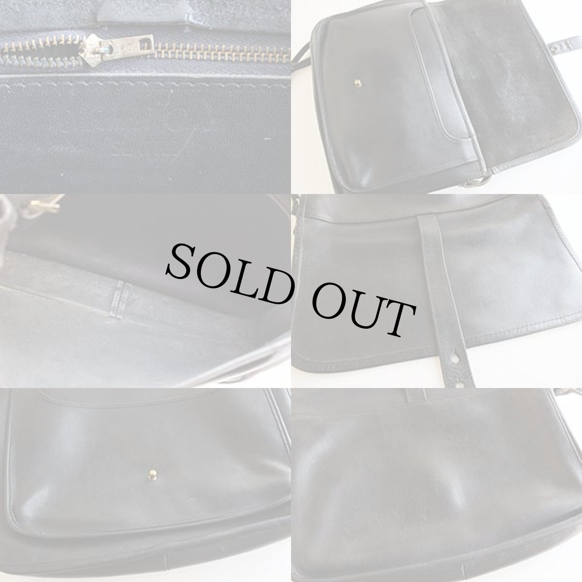 画像3: ビンテージ Michael Green レザー ショルダーバッグ 黒 (3)